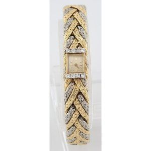 Blancpain Rayville Movement 17 Jewels Gold Platinum Diamond Bracelet Watch